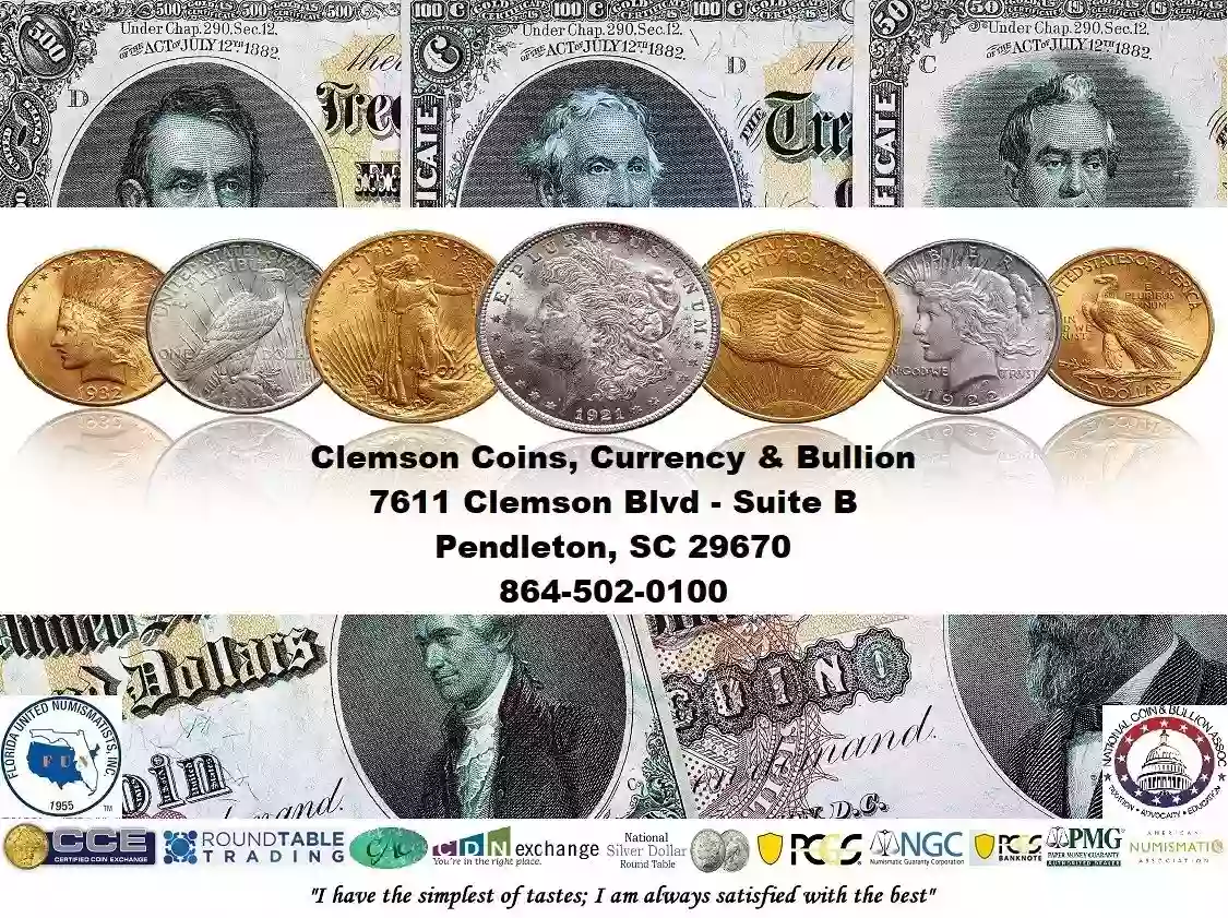 Clemson Coins, Currency and Bullion