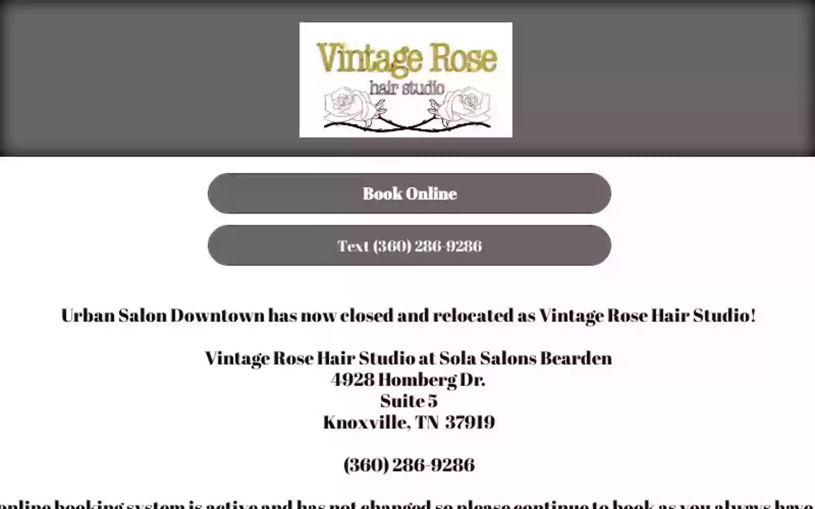 Vintage Rose Hair Studio