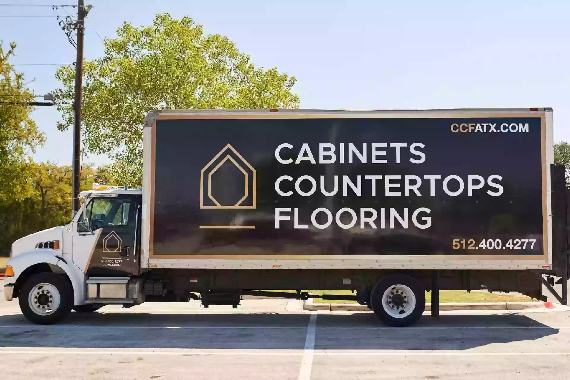 Cabinets, Countertops, Flooring