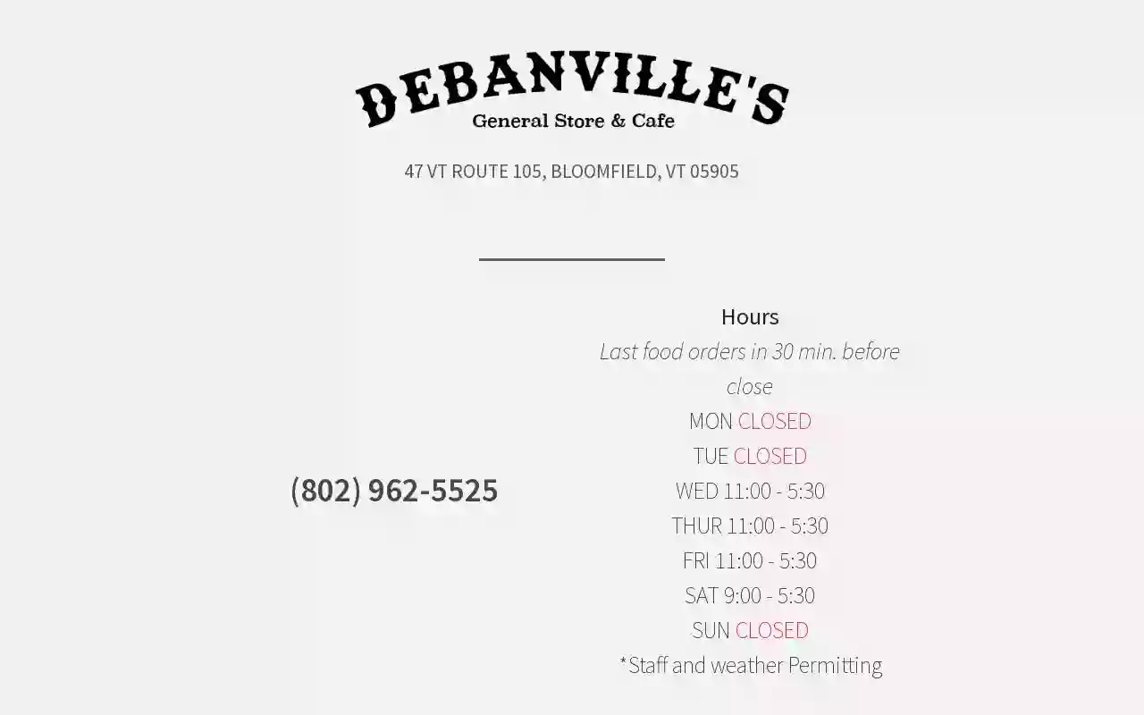 Debanville's General Store & Cafe