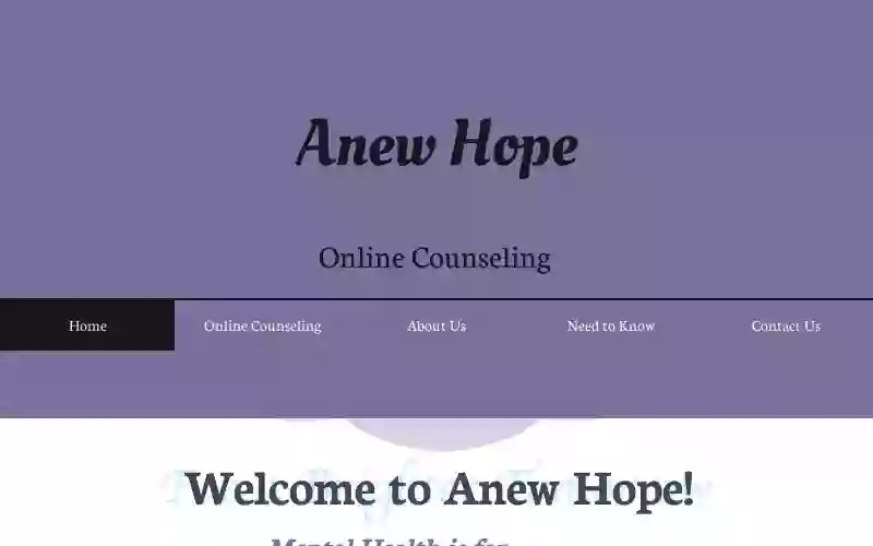 Anew Hope LLC, Online Counseling