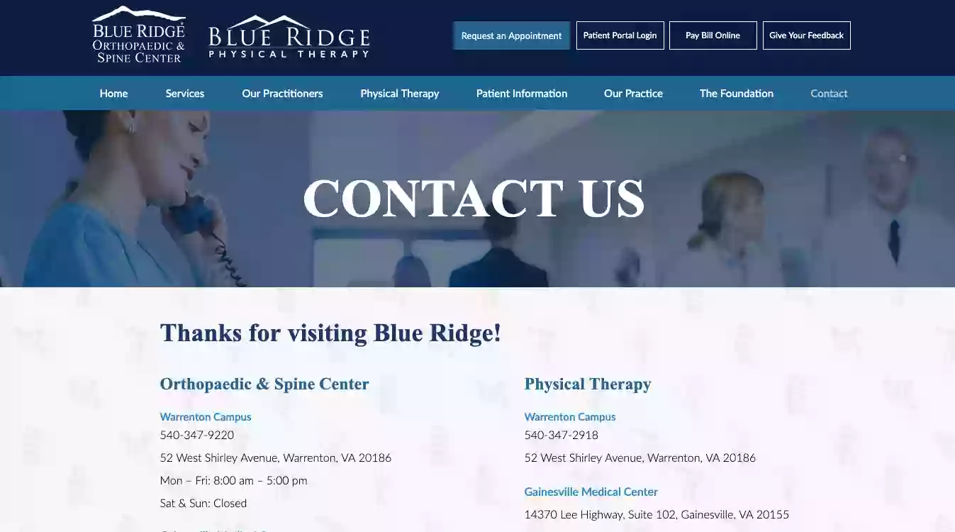 Blue Ridge Orthopaedic & Spine Center - Warrenton Office