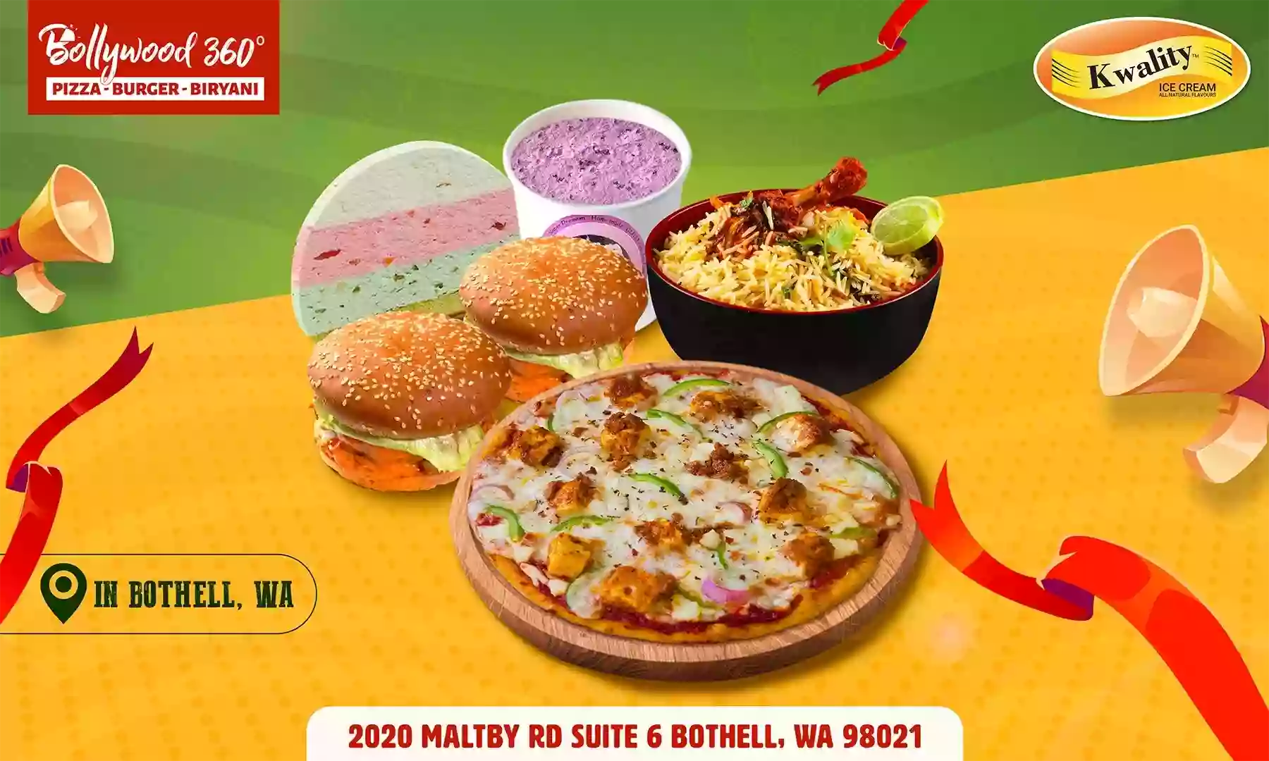 Bollywood 360 Pizza & Kwality Ice Cream
