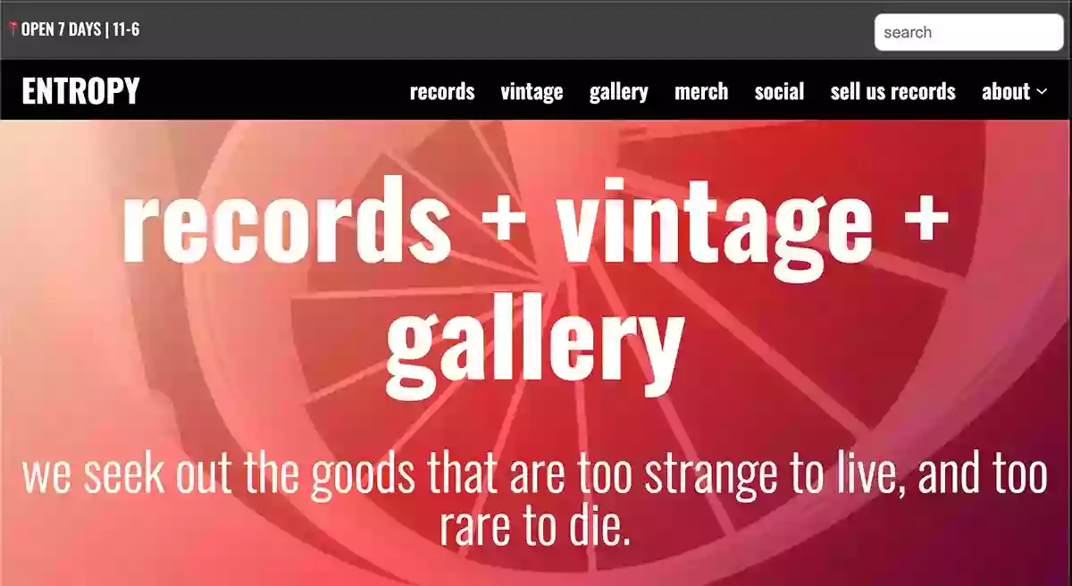 ENTROPY records + vintage + gallery